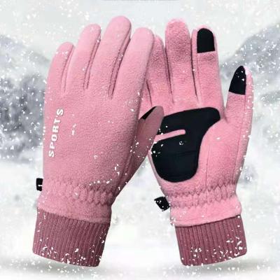 China Unisex Touch Screen Cycling Gloves Waterproof Windproof Fleece Sports Gloves Motorcycle Riding Warm Outdoor Cycling Winter for sale