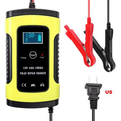 China Screen Display Car Battery Charger For Motorcycle SUV Pulse Repair With LCD Display 12V 5A Lead Acid Batteries for sale