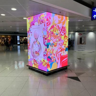 China Indoor Fixed P2.6 P2.97 P3.91 Advertising LED Wall SMD Digital Signage And Displaying Four Sided LED Screen Pillar Column for sale