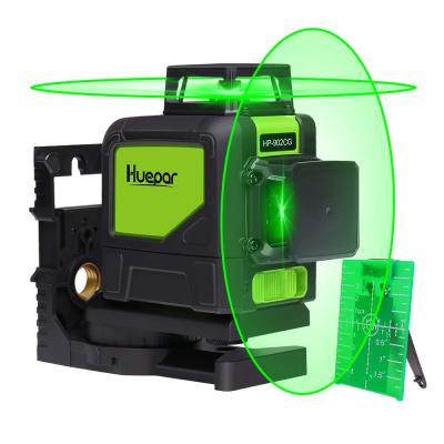 China Huepar 902CG Self-Leveling Cross 360-Degree Line , 8 Pulse Mode Green Multi Beam Laser Lines Outdoor Level 20*15*10CM for sale