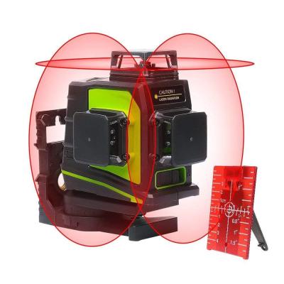 China Huepar 3x360 GF360R laser with rechargeable lithium battery, multi laser pulse outdoor 3D mode 12 level red lines 20*15.5*15cm for sale