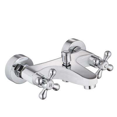 China Zinc Alloy Single Handle Cold And Hot Water Metered Taps Mixed Wall Mounted Bathtub Faucet for sale