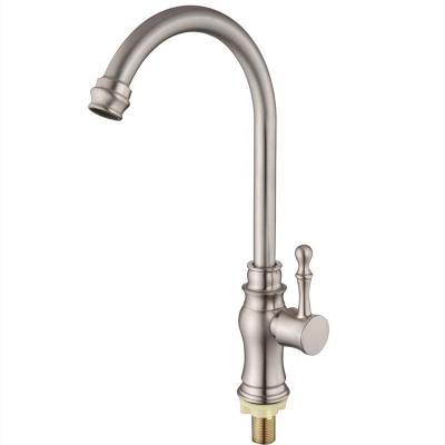 China Metered Faucets Single Hole Kitchen Basin Sink Faucet Cold Tap For Household for sale