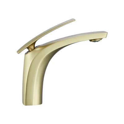 China Metered Single Mixer Vanity Mixer Handel Gold Bathroom Basin Faucet Taps Cold And Hot Water Wash Faucets for sale