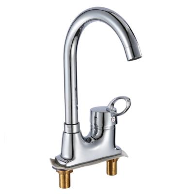 China Metered Faucets Combine Basin Sink Faucet Wash Basin Faucet 2 Hole Hand-Washing Mixer Tap for sale