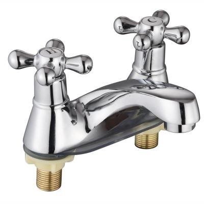 China 2022 Hot Sale Alloy Metered Taps 2022 Double Hole Hot And Cold Faucet Basin Faucet for sale