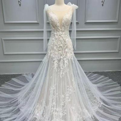 China New Breathable Luxury Bridal Tulle Sequins Lace Up Wedding Beaded And Pearls Fabrics For European Style Dress for sale