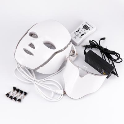 China Dye Removal Face And Neck LED Mask Light Fascia Mask Skin Tightening Wrinkle Remover LED Fascia Mask for sale