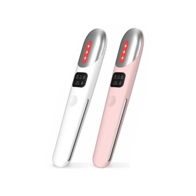 China Wrinkle Remover Pen Vibration Eye Massager USB Charging Eye Massager Pen Red Light Skin Care Eye Massager Pen for sale