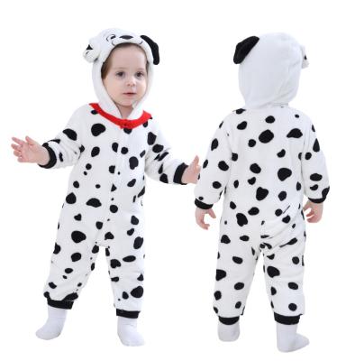 China Baby Spotted Dog Costume One Piece Soft Animal Winter Kids Romper Pajamas Boys Girls Clothing Overalls for sale