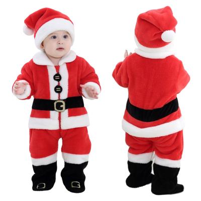 China Wholesale Soft Santa Clause Costume For Newborn Baby Boys&Girls Christmas Cute Romper For Toddlers for sale