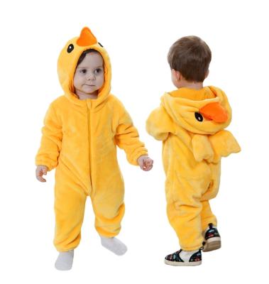 China New Soft Infant Rompers Toddler Winter Clothes Outfits Duck Halloween Costume Yellow For Baby Boys&Girls for sale