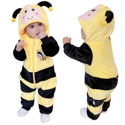 China New Soft Infant Animal Winter Rompers Toddler Hooded Clothes Outfits Bee Costume For Newborn Baby Boys&Girls for sale