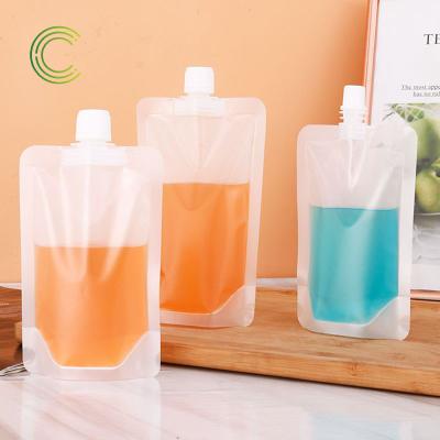 China Recyclable Wholesale Matte Transparent Sample Small Sachet Flip Top spout Stand Up Spout Pouch Custom Plastic Cosmetic Flip Top Spout Pouch for sale