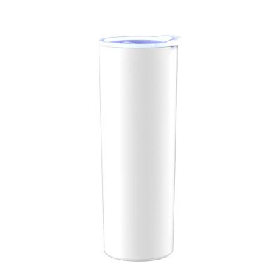 China Viable Wholesale 20oz Bulk Stainless Steel Tumbler Cups Double Wall OEM Sublimation Tumbler With Straw for sale