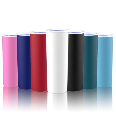 China Viable 20 oz Bulk Double Wall Tumbler Cups Stainless Steel Insulated Sublimation Blanks Tumbler With Lid for sale