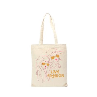 China Customized Cheap Reusable 8oz Cotton Bag Logo Tote Shopping Bag Canvas Bag With Logo Custom for sale