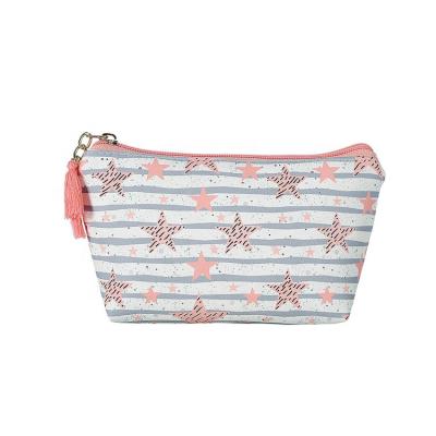 China Byleading Dropshipping Hot Sale Eco-friendly Logo Print Cosmetic Bag Custom PU Travel Makeup Bag For Women for sale