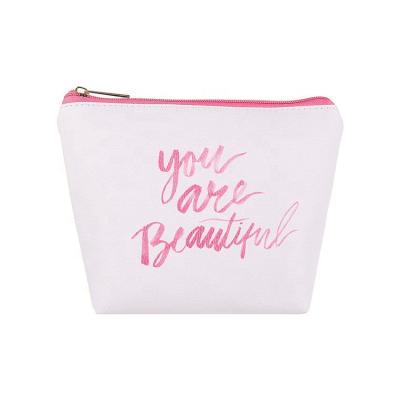 China Byleading Factory Price Amazon PU Zipper Eco-friendly Leather Logo Custom Makeup Bag for sale