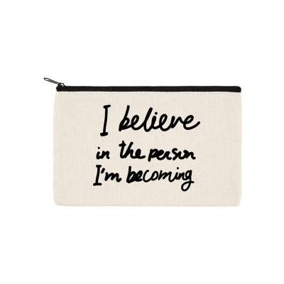 China Byleading Factory Price Logo Design Print Custom Makeup Bag Eco - Friendly Canvas for sale