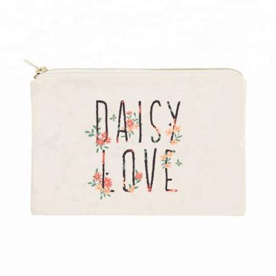 China Cheap Eco-friendly Private Label Canvas Makeup Bag Canvas Fashion Factory Byleading Cosmetic Pouch for sale