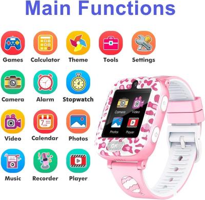 China Touch Screen 14 Games Kids Smart Watch Toy with Music Player 2 Camera Touch Screen Stopwatch Calculator Calendar Video Smartwatch for Gilrs for sale