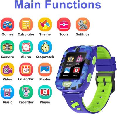 China Touch Screen Smart Watch for Kids with 14 Games Music Player 2 Camera Touch Screen Stopwatch Calculator Calendar Video Smartwatch for Boys for sale