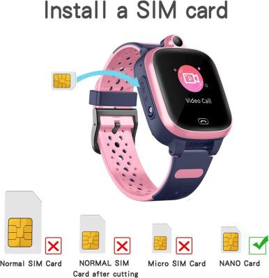 China Touchscreen 4G Smartwatch for Kids HD Touchscreen Smart Watch for Girls with GPS WiFi Video Tracker SOS Call Books for Android/IOS (Pink) for sale