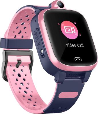 China Wifi 4G Smart Watch for Kids - Real Time GPS Position WIFI Vedio Call Message Pedometer SOS Anti-Lost Tool for Girls (Pink) for sale