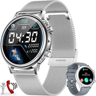 China Touch Screen Smart Watch for Men with 1.32” HD Touch Screens Answer Calls Voice Chat Health Notifications for Android IOS Phones (Silver) for sale