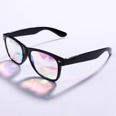 China Fashion Sun Glasses Kaleidoscope Ladies Holographic Sunglasses Celebrity Party UV400 Colored Lenses for sale