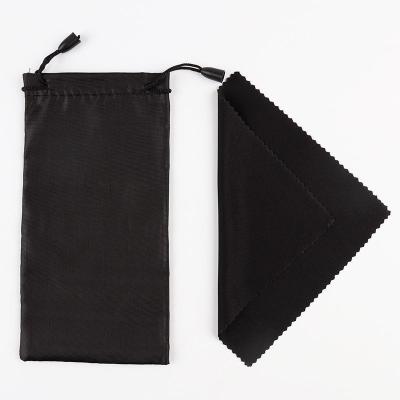 China Superfine new style black fiber glasses bag, black glass cloth, all kinds of glass case for sale