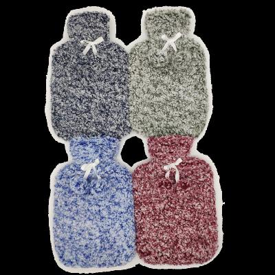 China BS 2L 2lHot Water Bottle Body Cover OEM Multi Color Fluffy Rubber Warm Therapy Bag Water Soft Fleece Cover for sale