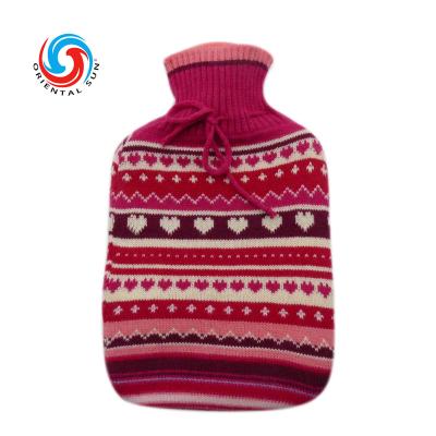 China Newest hot sales wholesale hot safety of water bottle bag natural rubber with kint cover for sale