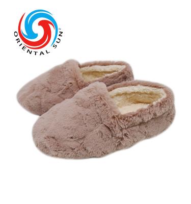 China CUSHIONING Fashion Girls Hot Sales Artificial Wool Cotton Winter Warm Pink Slippers for sale