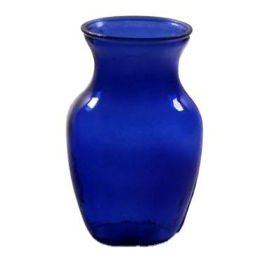 China Hot Selling Eco-friendly Decorative Blue Glass Flower Vase High Quality Glass Vases For Home for sale