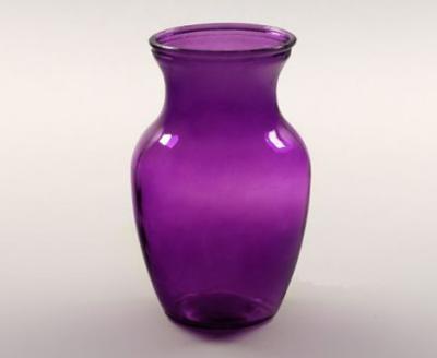 China High Quality Hot Selling Glass Vases Traditional Home Decorative Purple Flower Vase for sale