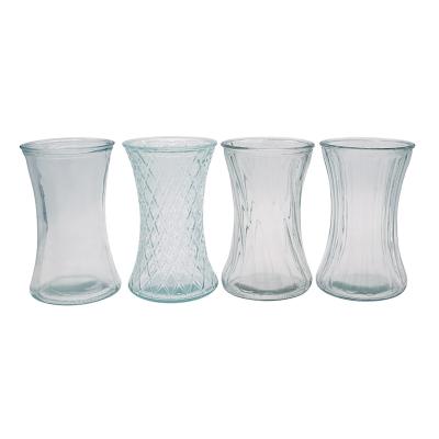 China Modern Minimalist Home Glass Vase Living Room Decoration Clear Glass Vase For Flowers for sale