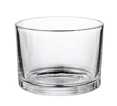 China Home 530ml Glass Candle Holder Dining Room Table Living Room Traditional Glass Candle Holder Wax Clear for sale