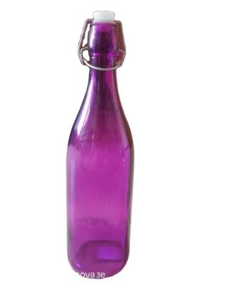 China Freshness Preservation Colored Factory Fabricated Various Sizes Concrete Glass Bottle With Lid for sale