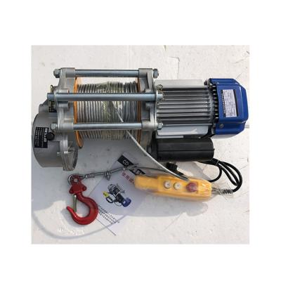 China Highest Quality Wire Rope Mini Winch Lifting Machine 2000lbs Standard Length 1.85kw Power for sale