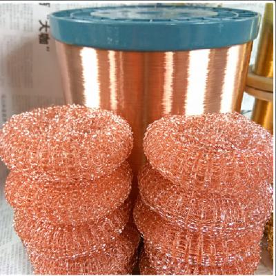 China Best Sustainable Kitchen Scrubber Ball 100% Pure Copper Wire Cleaning Scrubber for sale