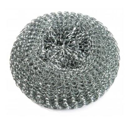 China Sustainable Metal Wire Sponge , Galvanized Bulk Wire Mesh Pan Scourer For Kitchen Cleaning Ball for sale