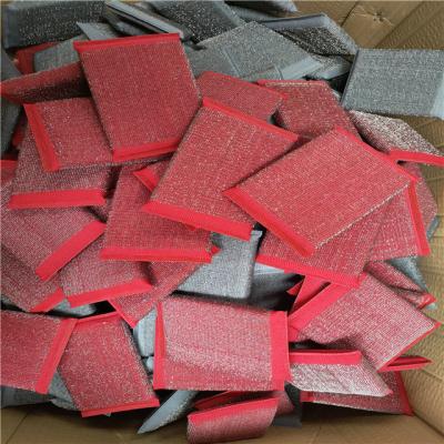 China Sustainable Household Stainless Steel Wool Sponge Kitchen Scourer Galvanized Mesh Cleaning Scourer for sale