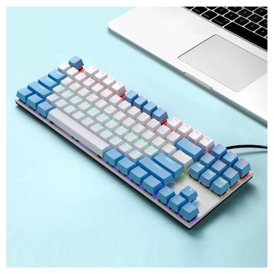 China Hotswap custom logo RGB custom logo RGB plug and play gaming PC gamer backlit backlit wireless cable mechanical keyboard with lights for sale