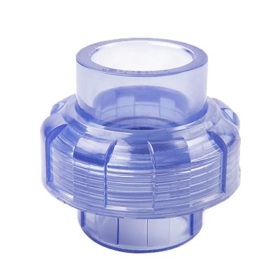 China Acid and Alkali Resistant Corrosion Protection DIN Standards Plug Wire UPVC PVC Valve Pipe Fittings Clear Union Seamless for sale