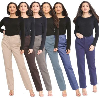 China China Factory Wholesale Breathable Women Fashion Show Leg Length Twill Casual Pants for sale