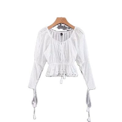 China China Factory Plain Women's Breathable Shirts Bulk Printed Vintage Blouses Shirts With Daisy Print for sale