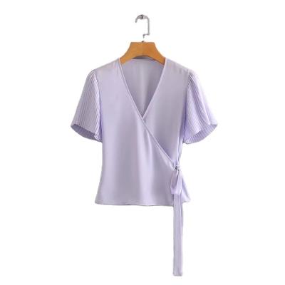 China Excellent Quality High Stability Breathable Crop Control Women's New Arrival Silk Blouses Shirts And Shirts for sale