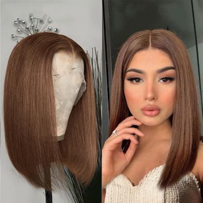 China Kim Kardashian Julia Hair Jaw Length Janet Collection Black Bob Wig 150% Density Jet With Highlights for sale